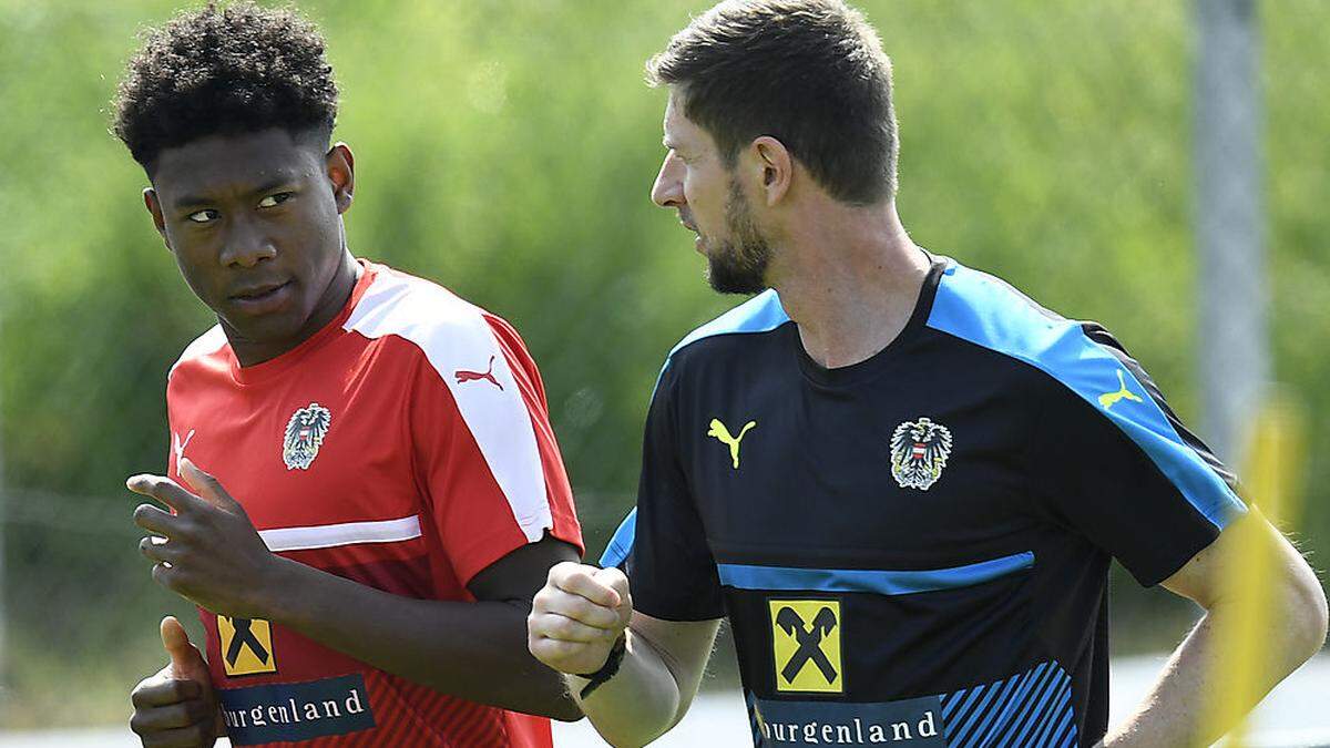 David Alaba und Physio Michael Vettorazzi