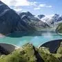 Blick auf den Stausee Moserboden in der VERBUND Kraftwerksgruppe Kaprun.