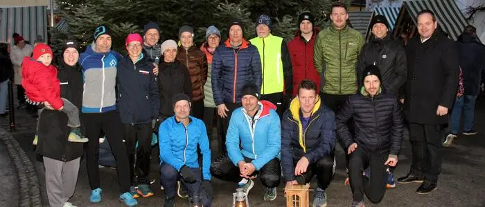 Das Adventlaufteam bei der Ankunft in Ligist
