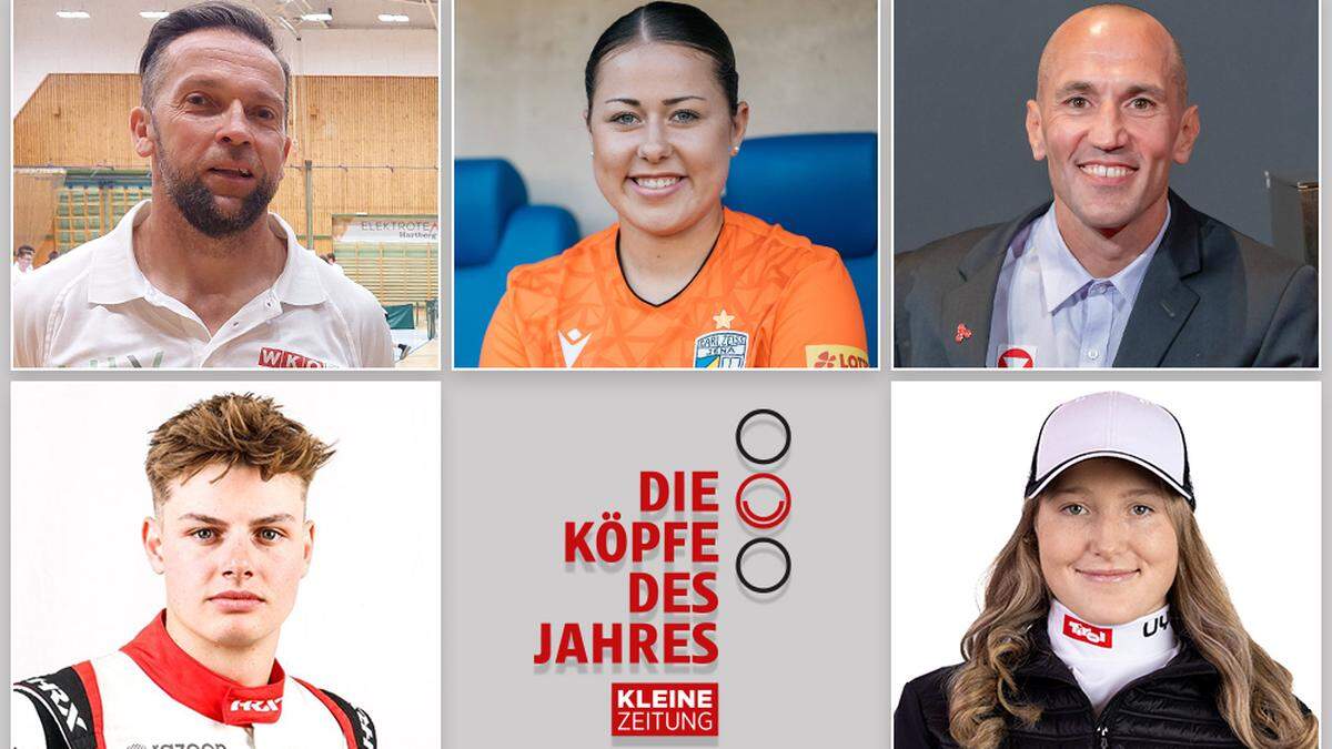 Wolfgang Kampl, Mariella El Sherif, Thomas Frühwirth, Leo Pichler und Hanna Karrer sind in der Kategorie „Sport“ nominiert