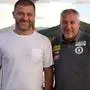 Austria-Investor Zejlko Karajica mit Trainer Peter Pacult