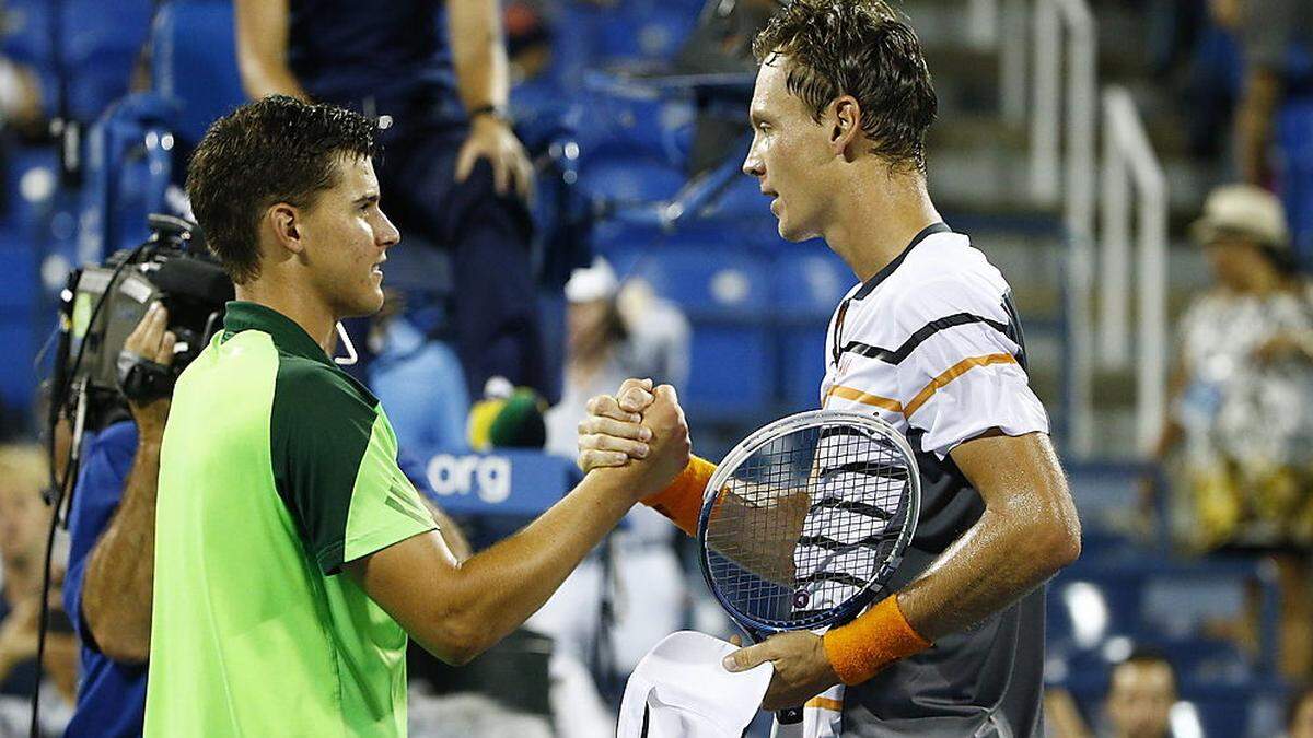 Dominic Thiem (links) und Tomas Berdych