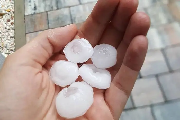 Auch in Zweinitz hagelte es.