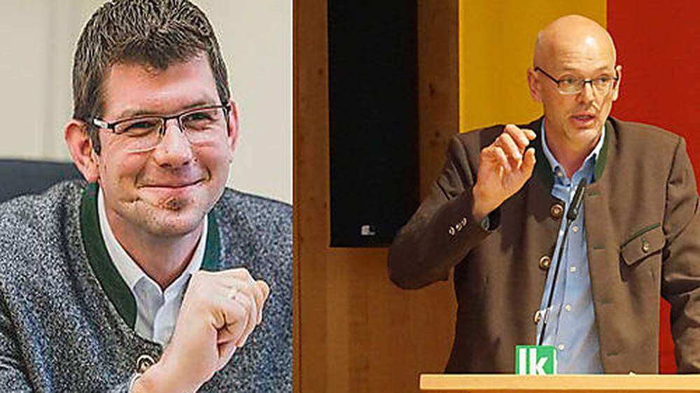 Landesrat Martin Gruber (links) bleibt Bezirksobmann des St. Veiter Bauernbundes, Werner Mattersdorfer kandidiert bei der LK-Wahl im November