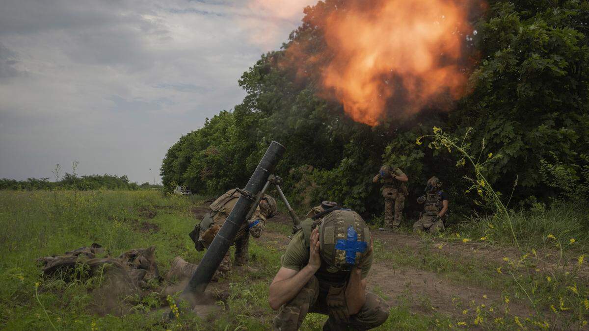 Ukrainische Soldaten an der Front