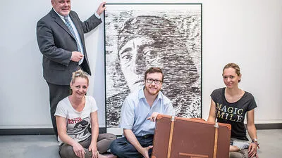 Direktor Igor Pucker mit den Mitarbeitern Alexandra Hatz, Daniel Strassnig und Christine Ragger (von links)