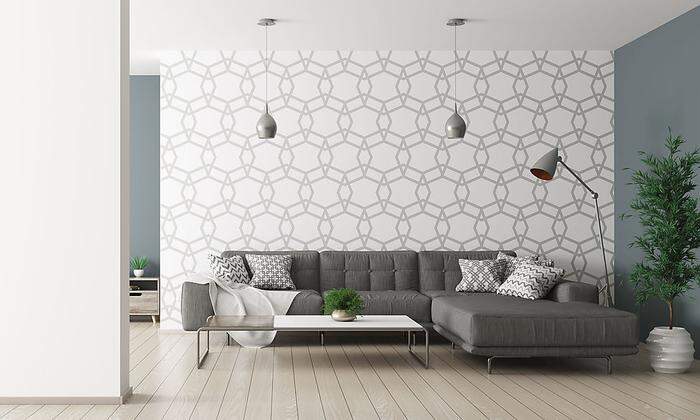 Tapeten transformieren  Raum, Polster und Überwürfe lassen ein Sofa neu aussehen