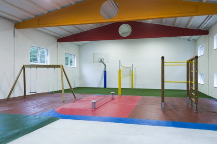 Der Indoor-Spielplatzist 400 Quadratmeter groß