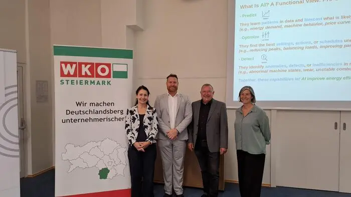 Beim Workshop „KI plus“ der WKO Deutschlandsberg erklärte Andreas Windisch von Joanneum Research den Teilnehmern verständlich und kompakt, wie die Technologie im Unternehmen eingesetzt werden kann
