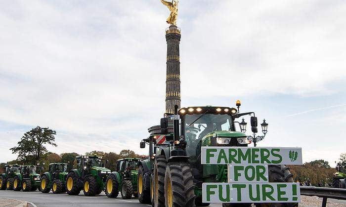 Überall in Deutschland waren Traktor-Konvois unterwegs