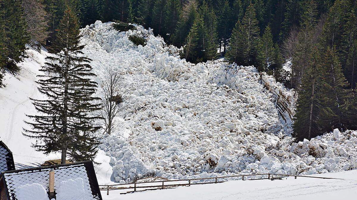 Diese riesige Lawine donnerte von der Hohen Veitsch ins Tal