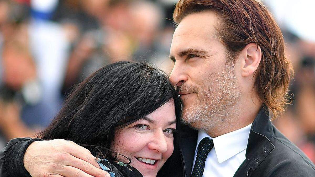 Hoffen auf einen Preis: Lynne Ramsay und Hollywood-Star Joaquin Phoenix 