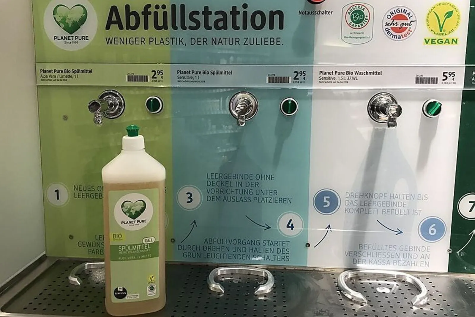 Testbetrieb im Murpark: Abfllstationen bei dm: Bringt das etwas?