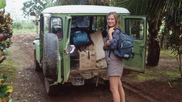Die Wissenschaftlerin mit Abenteuerlust bei ihrer ersten Reise nach Costa Rica im Jahr 1987