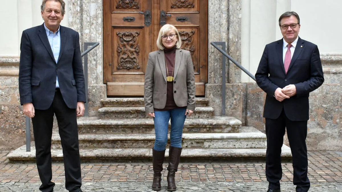 Erwin Zangerl, Beate Palfrader und Günther Platter 