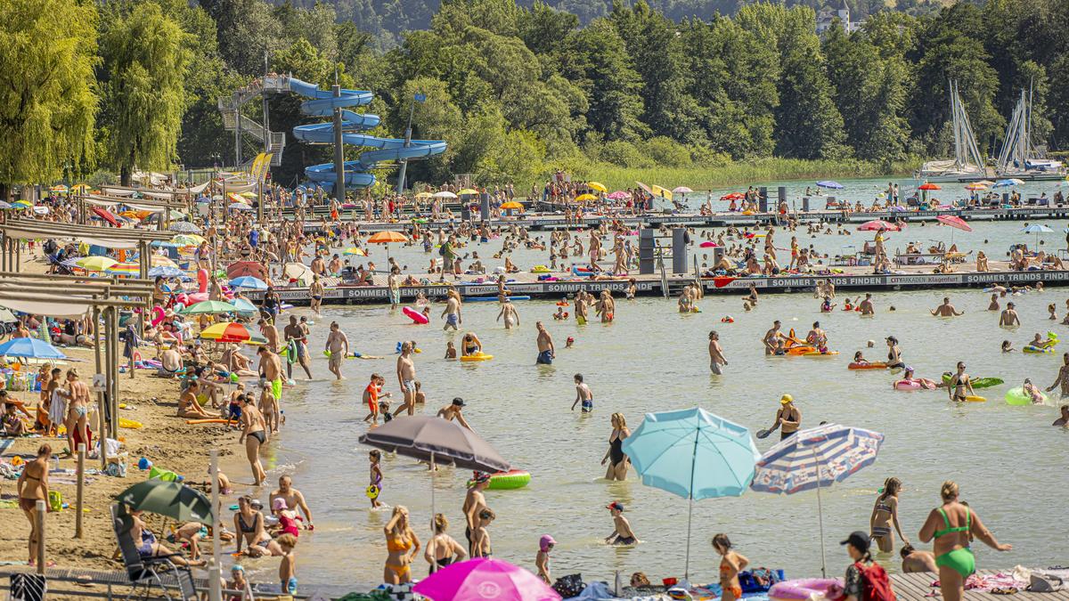 Die Hitze im Juli trieb Kärntner in Scharen in die Strandbäder