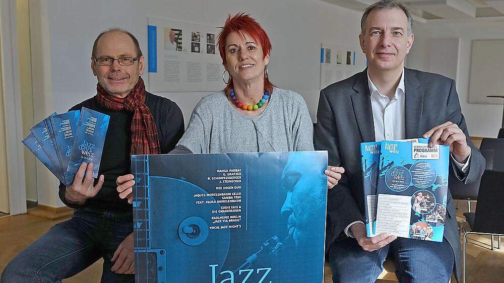 Oswin Donnerer, Angela Kahr und Johann König bei der Präsentation des Weizer Veranstaltungsprogramms