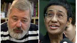Dmitry Muratov und Maria Ressa 