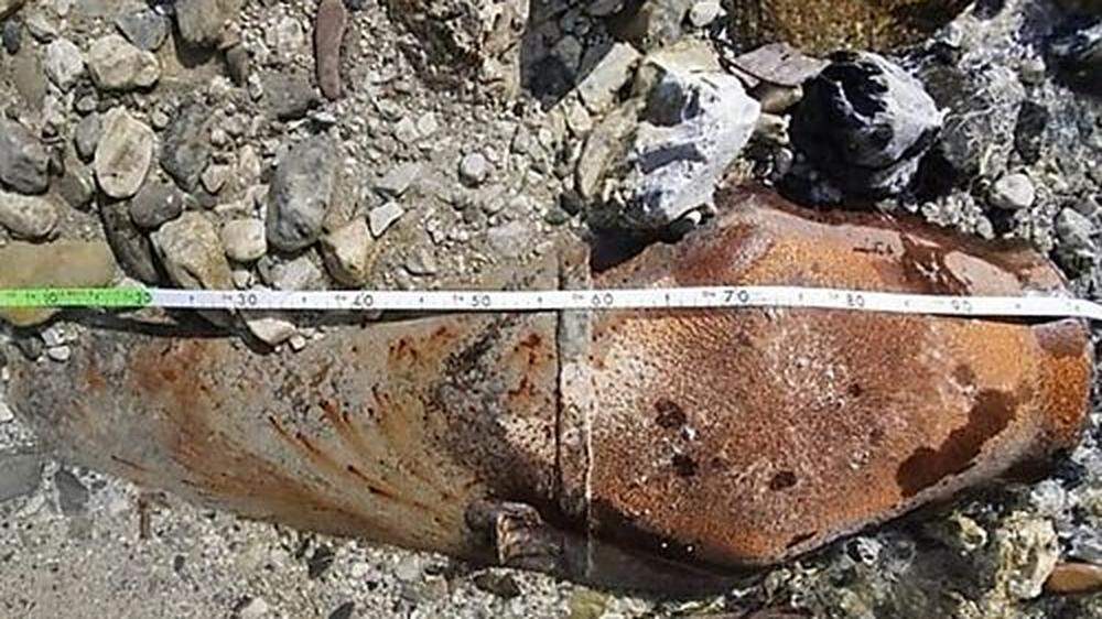 Das Kriegsrelikt wurde im September im Flussbett der Fella gefunden