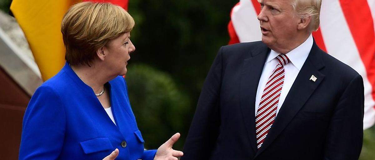 Kanzlerin Merkel und Präsident Trump beim G-7-Treffen 