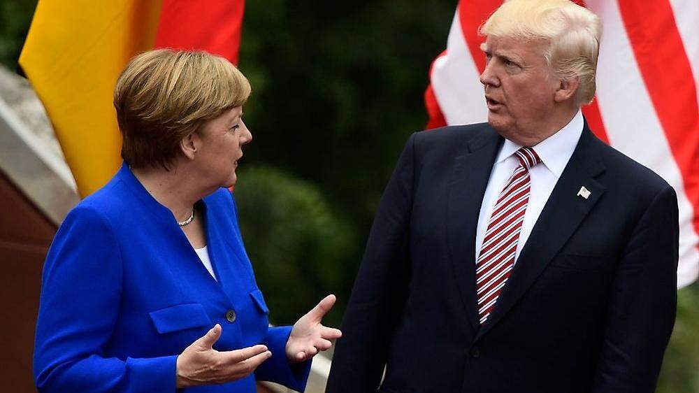 Kanzlerin Merkel und Präsident Trump beim G-7-Treffen 