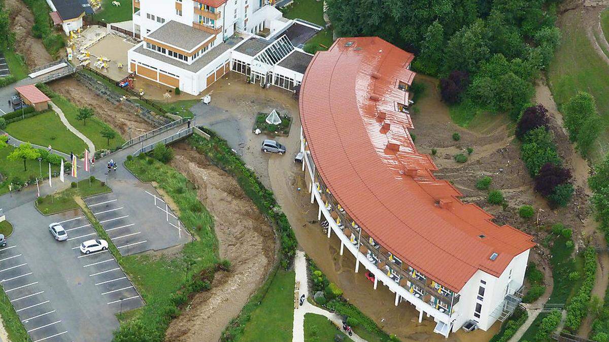 Die Unwetterschäden in diesem Sommer waren groß, vor allem im Bereich von St. Margarethen 	