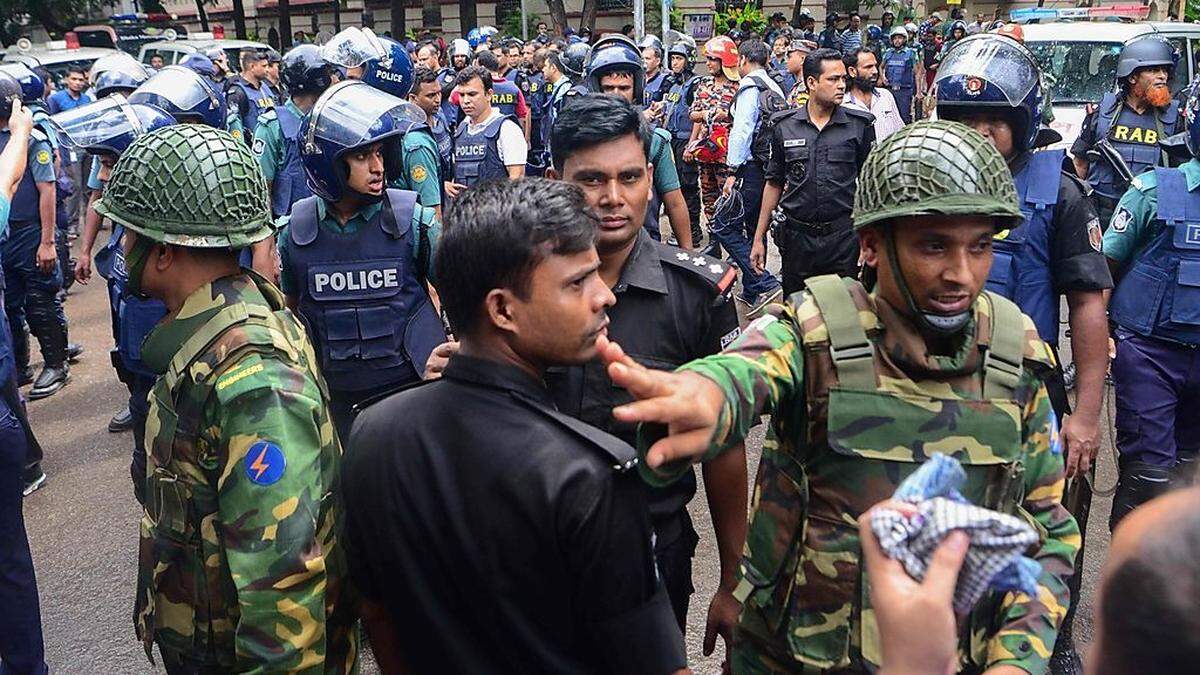 Unruhen nach dem Anschlag in Bangladesch