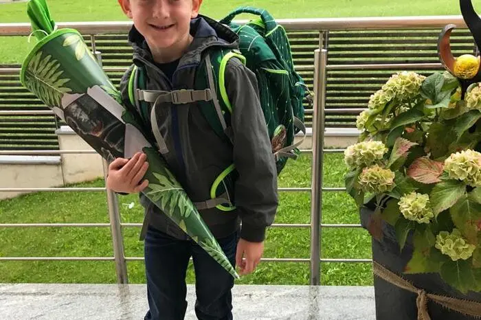 Tobias Steiner ist neuer Schüler der VS St. Peter ob Judenburg.