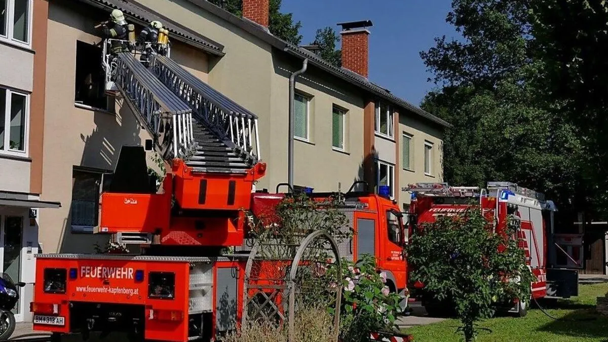 Löscheinsatz in Kapfenberger Haus