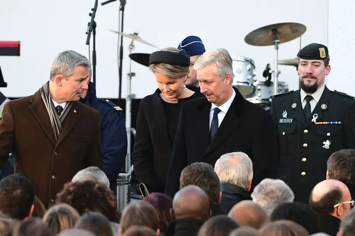 An der ersten von mehreren Veranstaltungen am Mittwoch in Brüssel nahm auch das belgische Königspaar Philippe und Mathilde teil.