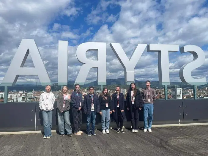 Das Redaktionsteam vom BG/BRG Weiz beim Besuch in Graz