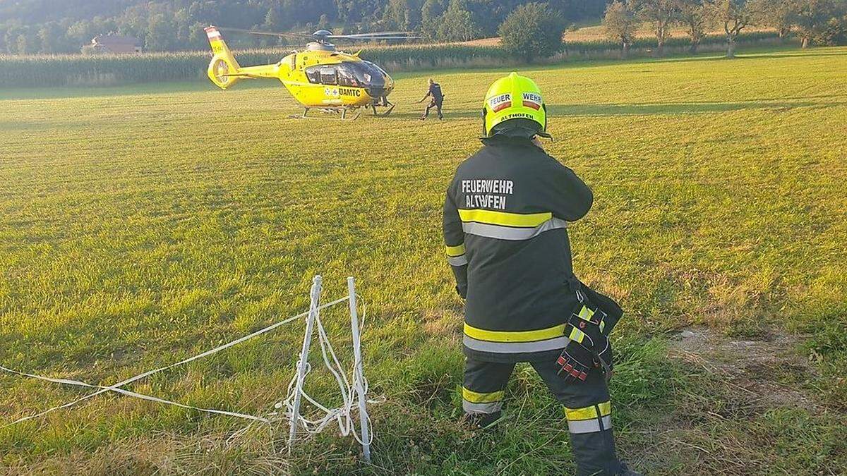 Großeinsatz nach einem schweren Traktorunfall am Dienstag in Althofen