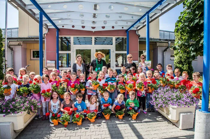 Der Kindergarten Liebenfels wurde ebenfalls mit blumigen Grüßen bedacht