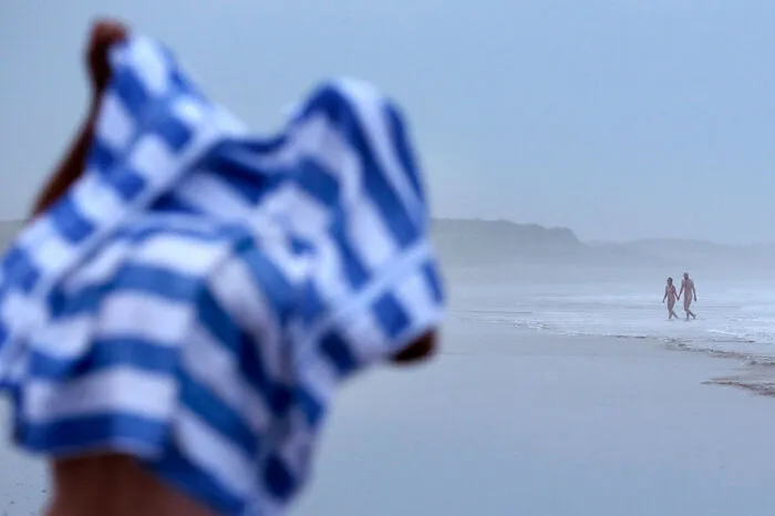 Der "North East Skinny Dip" findet seit fünf Jahren statt - zum ersten Mal hat es am Morgen der Veranstaltung geregnet...