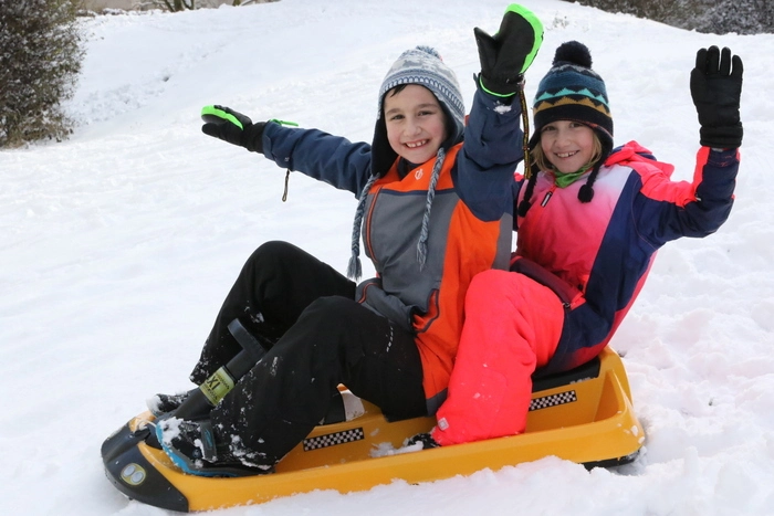 Besonders die Kleinen hatten großen Spaß im Schnee.