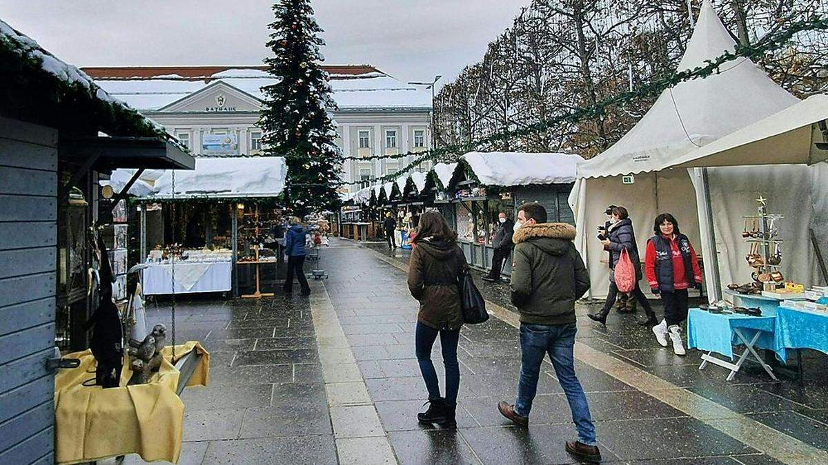 Der Klagenfurter Christkindlmarkt darf nur von 300 Personen gleichzeitig besucht werden