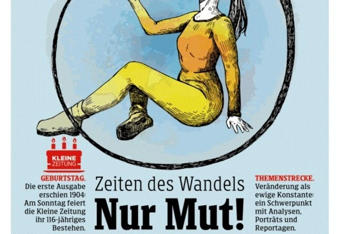 "Nur Mut!", lautete das Motto im ersten Corona-Jahr 2020, dem 116. Kleine-Zeitung-Geburtstag. Inhaltlicher Schwerpunkt: Die Veränderung als ewige Konstante.