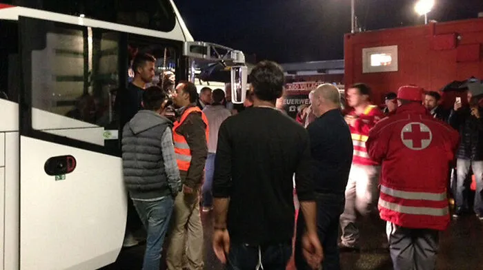Am Abend sind die rund 500 Flüchtlinge in Villach angekommen
