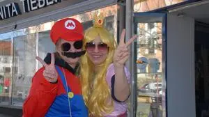 Am Faschingsdienstag traf man in Gleisdorf auf Super Mario und seine Prinzessin Peach