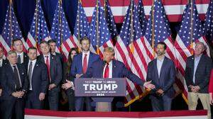Donald Trump feierte bei der Vorwahl in Iowa einen klaren Erfolg