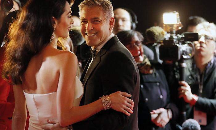 Hingucker des Abends: die künftigen Eltern George und Amal Clooney