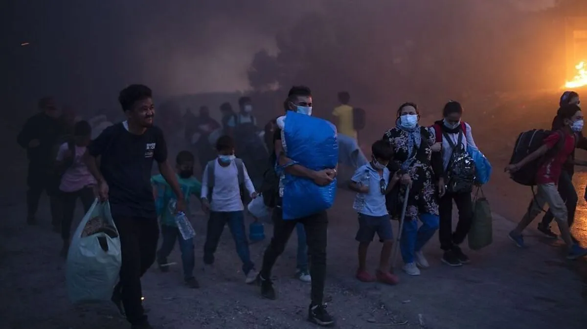 Auf der Flucht vor den Flammen in Moria