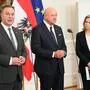 Beim Geld hört sich der Spaß auf: Andreas Babler (SPÖ), Christian Stocker (ÖVP) und Beate Meinl-Reisinger (Neos)