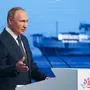 Russian President Vladimir Putin gestures as he delivers a speech during a plenary session at the Eastern Economic Forum in Vladivostok, Russia, Wednesday, Sept. 7, 2022. (Stanislav Krasilnikov/TASS News Agency Host Pool Photo via AP)