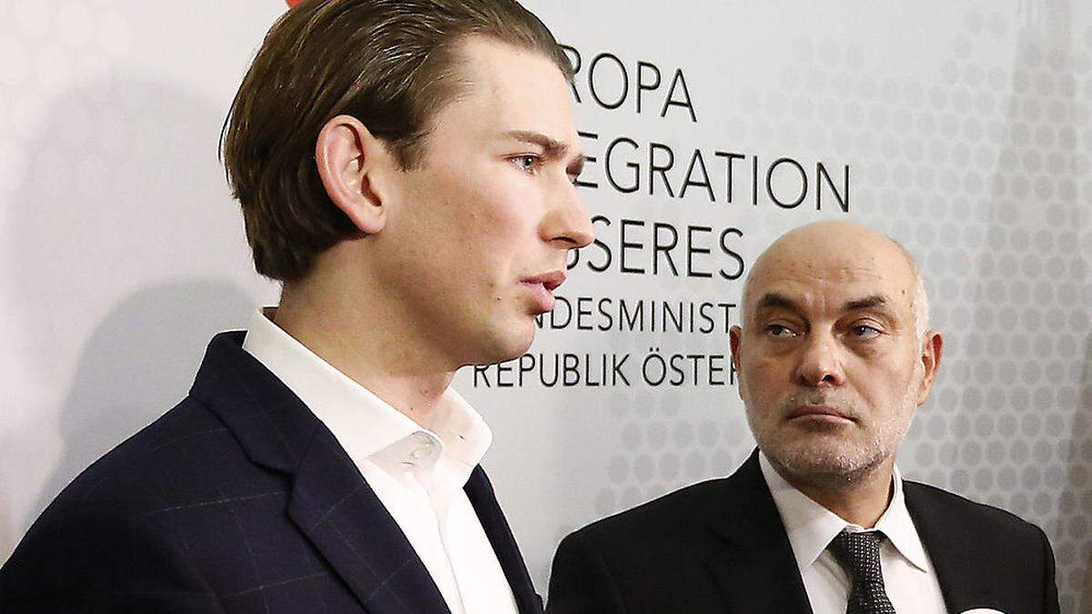 Islamwissenschaftler Ednan Aslan bei einem Treffen mit Integrationsminister Sebastian Kurz