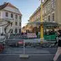 Vorbereitung für den Start der Neutorlinie am Jakominiplatz