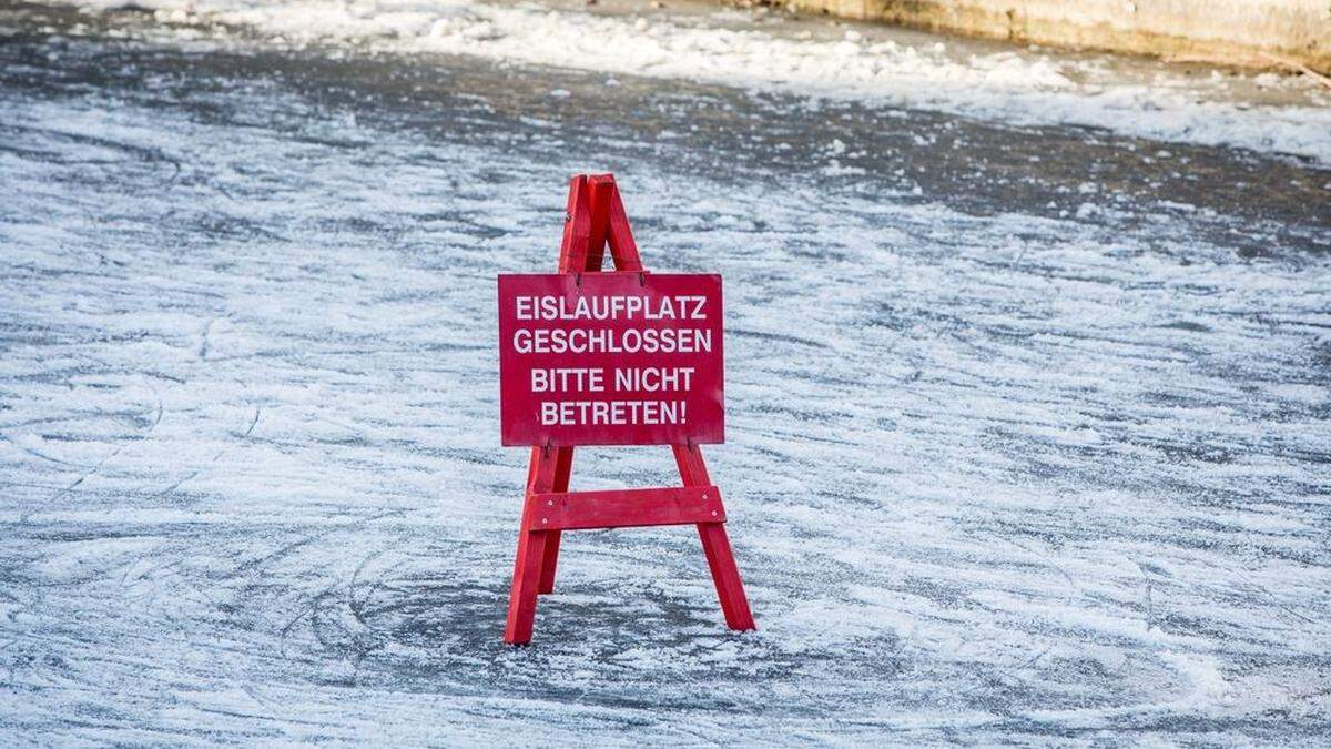 Eislaufen Eis Lend Lendkanal Klagenfurt Lendhafen Eislaufverbot