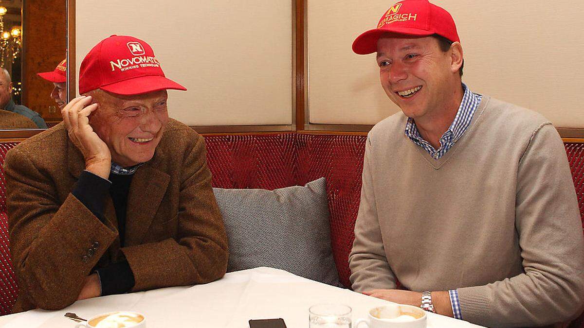 Hatten auch gemeinsam ihre Hetz: Niki Lauda und Alex Kristan