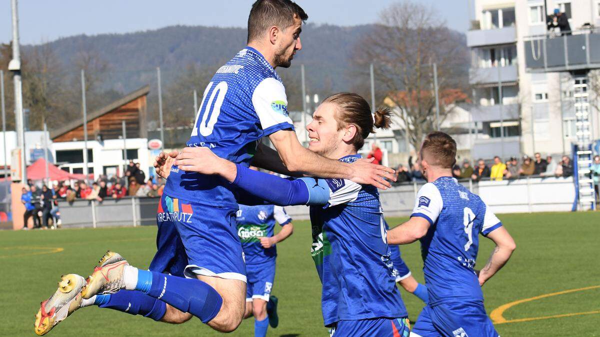 Dellacher Freudensprünge wie hier von Nuhanovic wird es in der Regionalliga wohl nicht geben