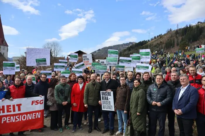 Geballte Kraft wurde am Samstag für einen Erhalt des Reha-Zentrums in Aflenz gezeigt